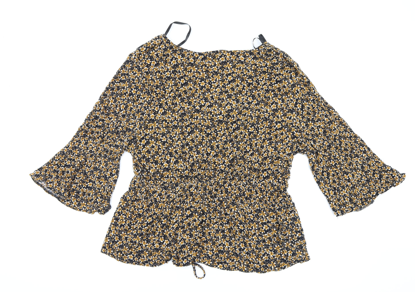 Primark Womens Black Floral  Basic Blouse Size 20
