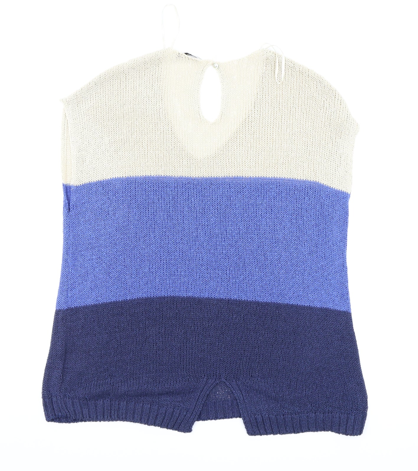 TU Womens Beige Striped  Pullover Jumper Size 12