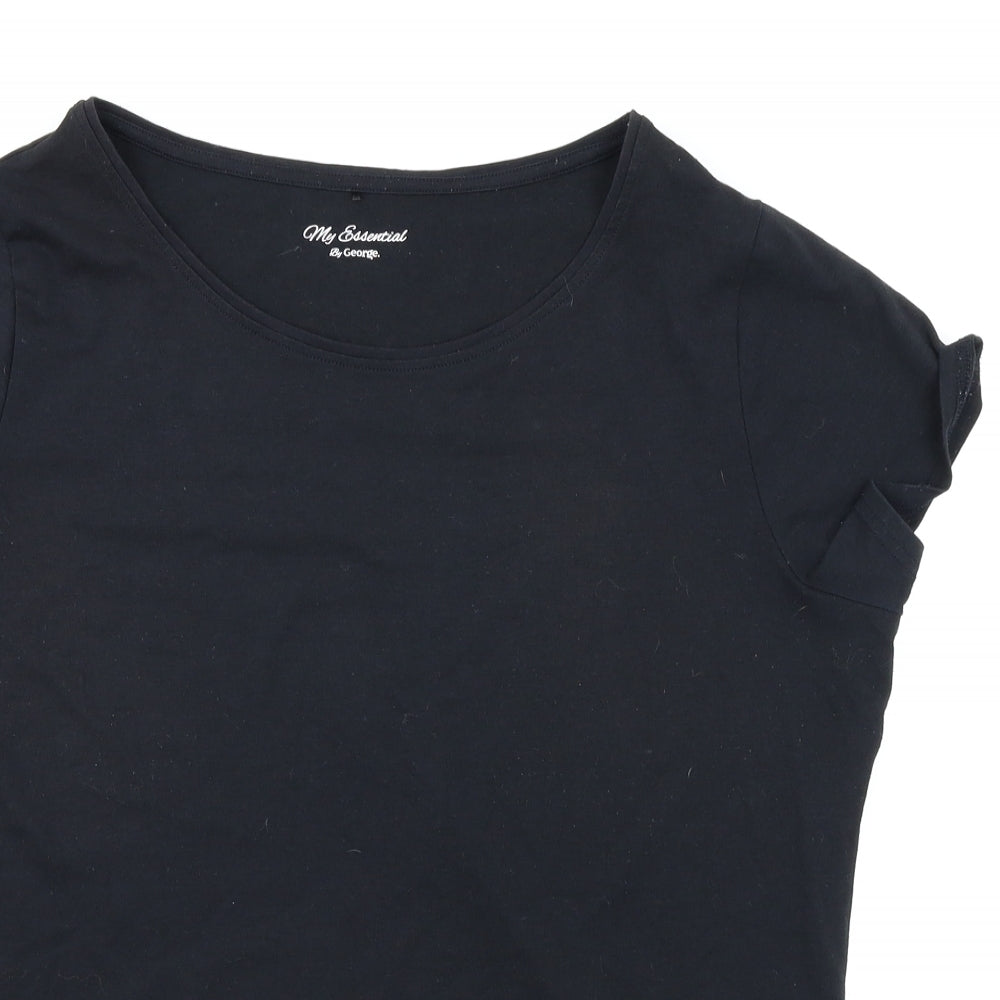 George Womens Black   Basic T-Shirt Size 18