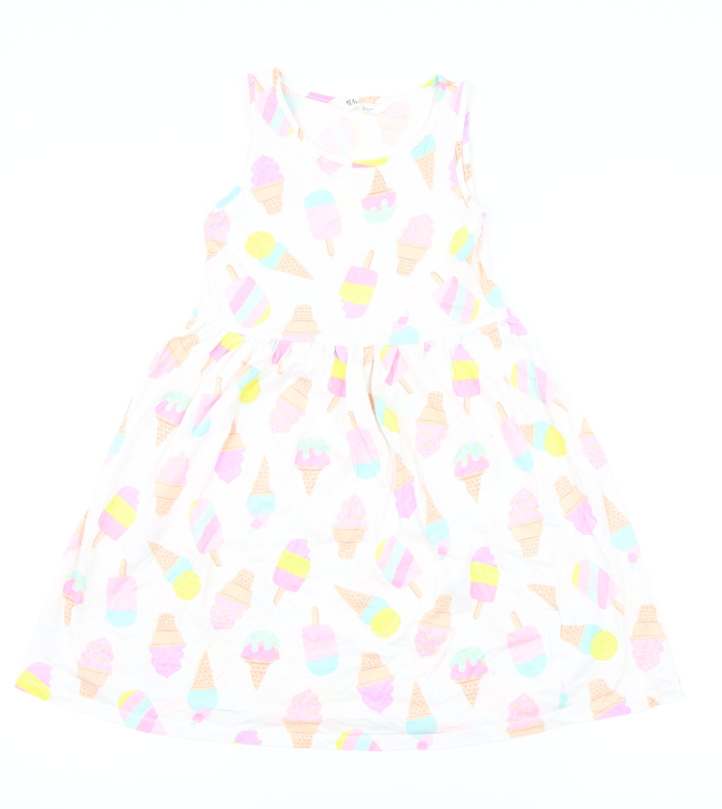 H&M Girls White   A-Line  Size 9-10 Years