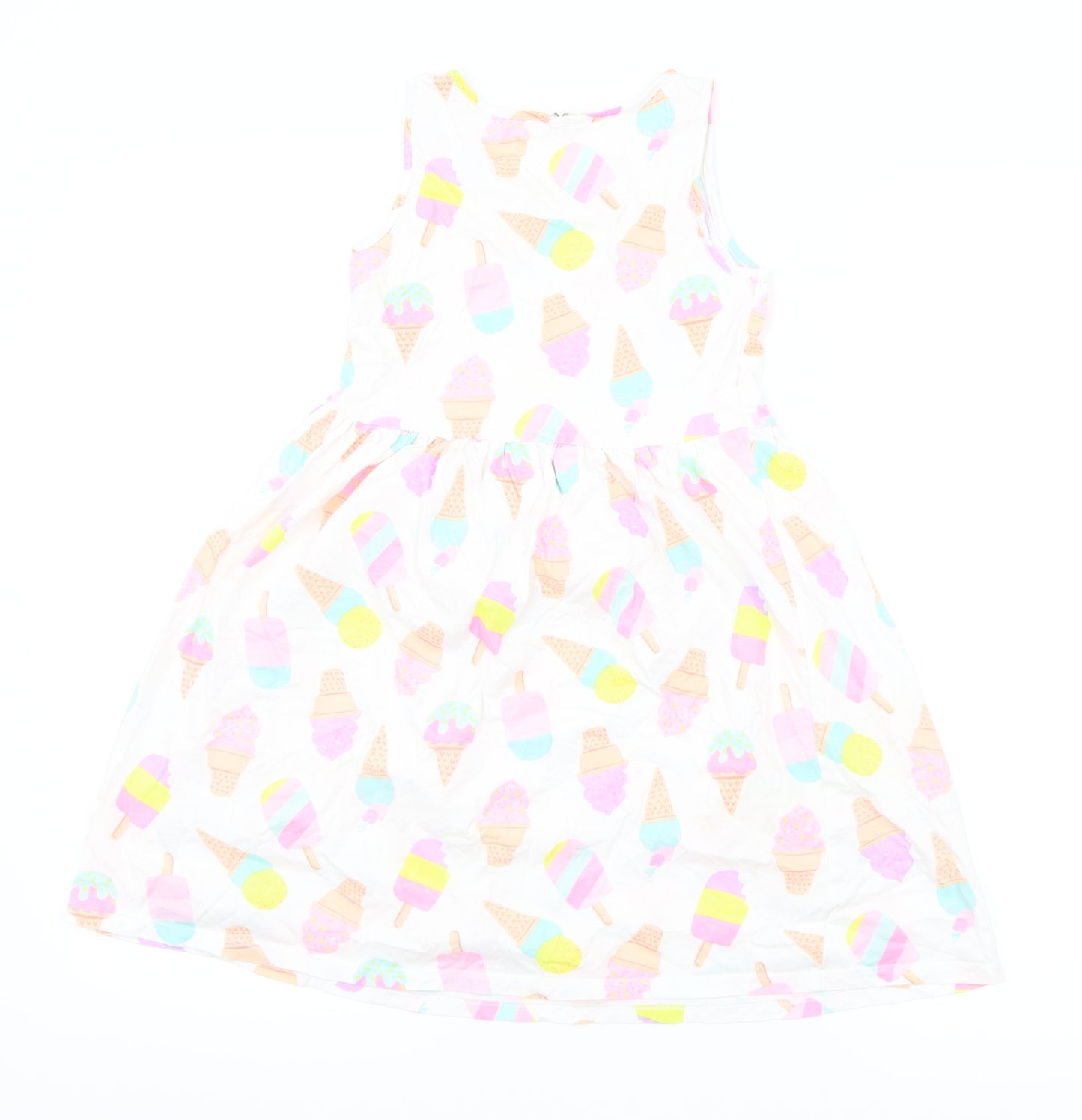 H&M Girls White   A-Line  Size 9-10 Years