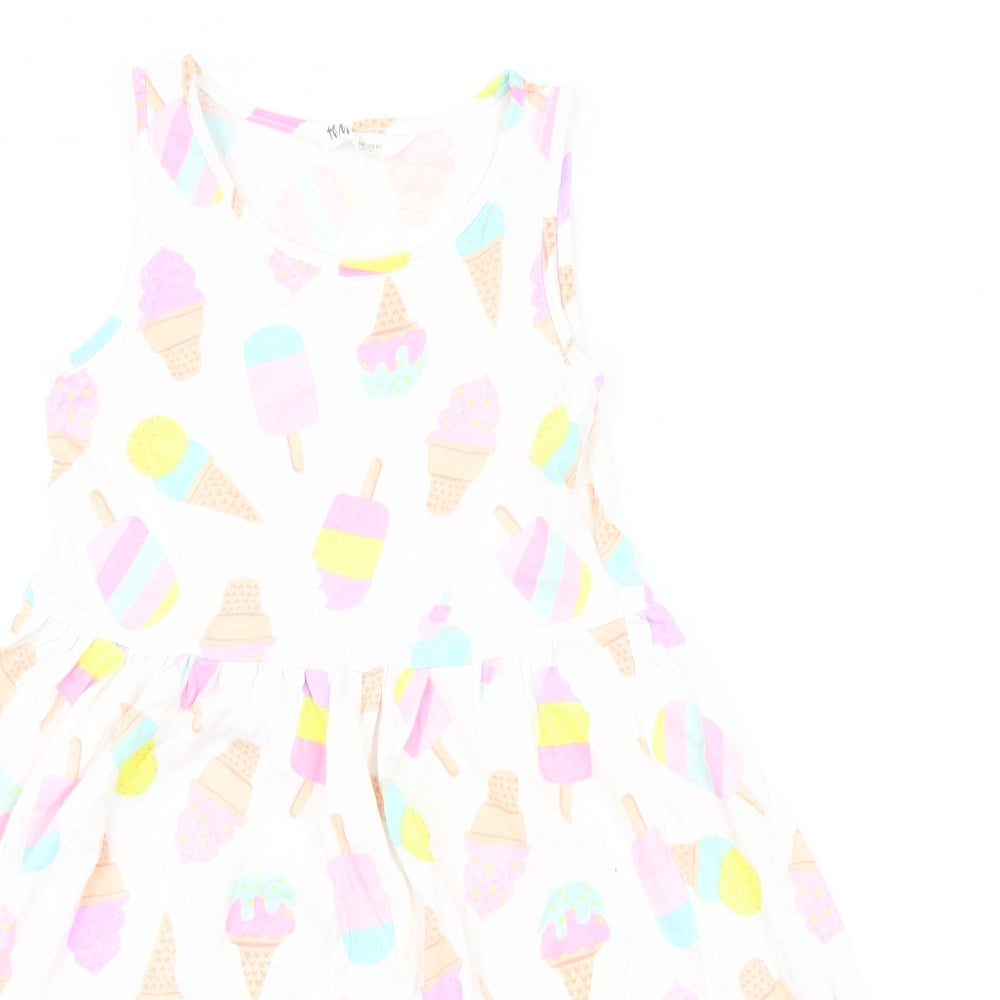 H&M Girls White   A-Line  Size 9-10 Years