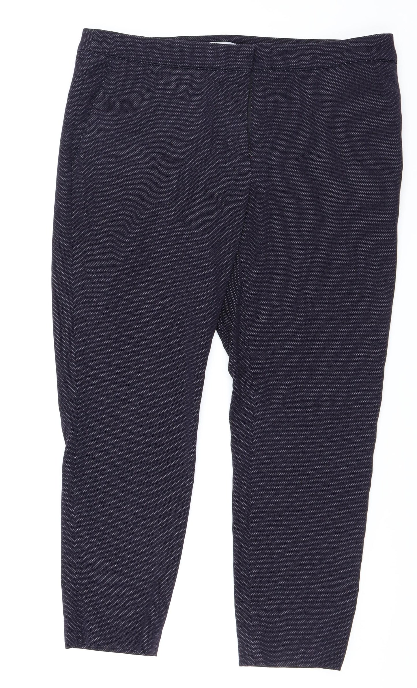 H&M Womens Blue   Trousers  Size 14 L25 in