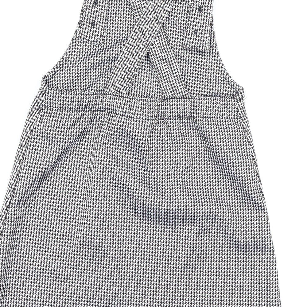 NEXT Girls Grey Check  A-Line  Size 4 Years