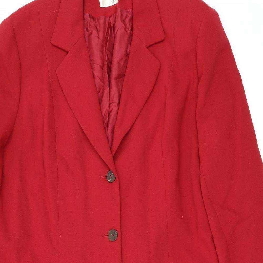 Wallis Womens Red   Jacket Coat Size 16