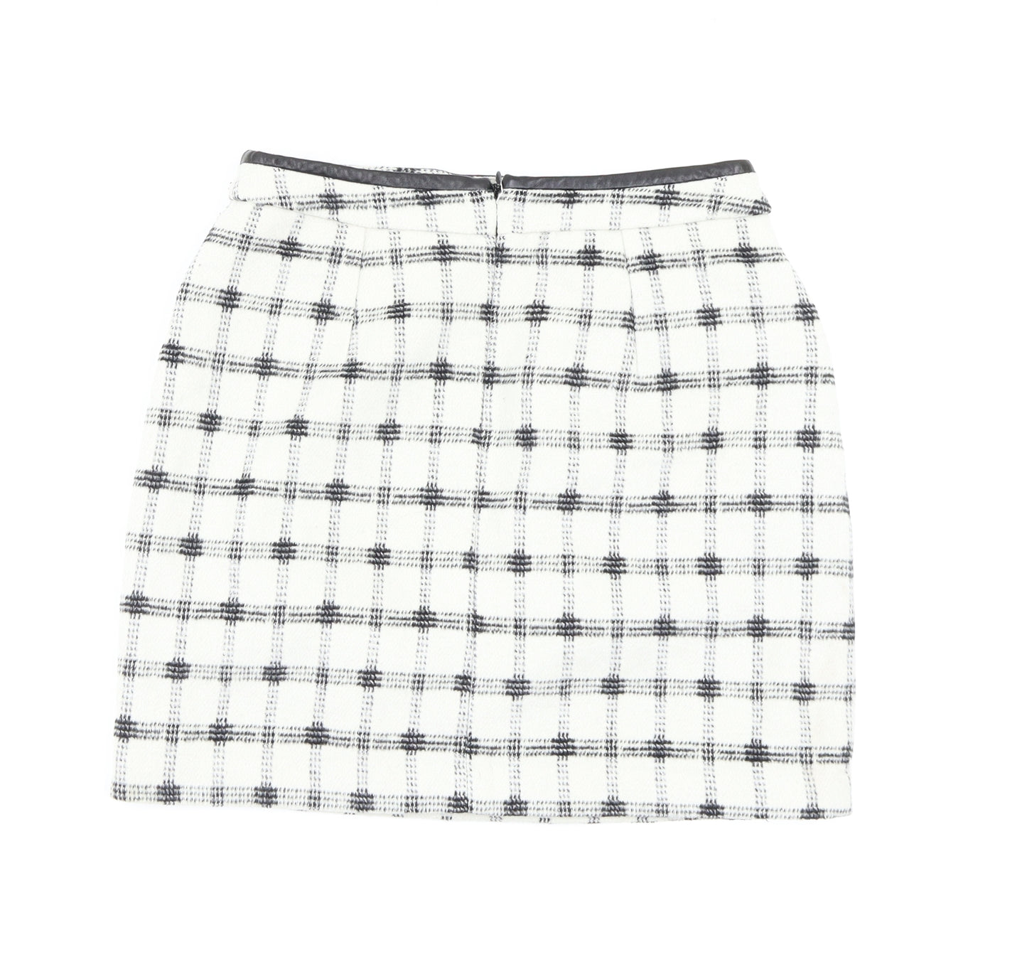 Atmosphere Womens Ivory Check  A-Line Skirt Size 8