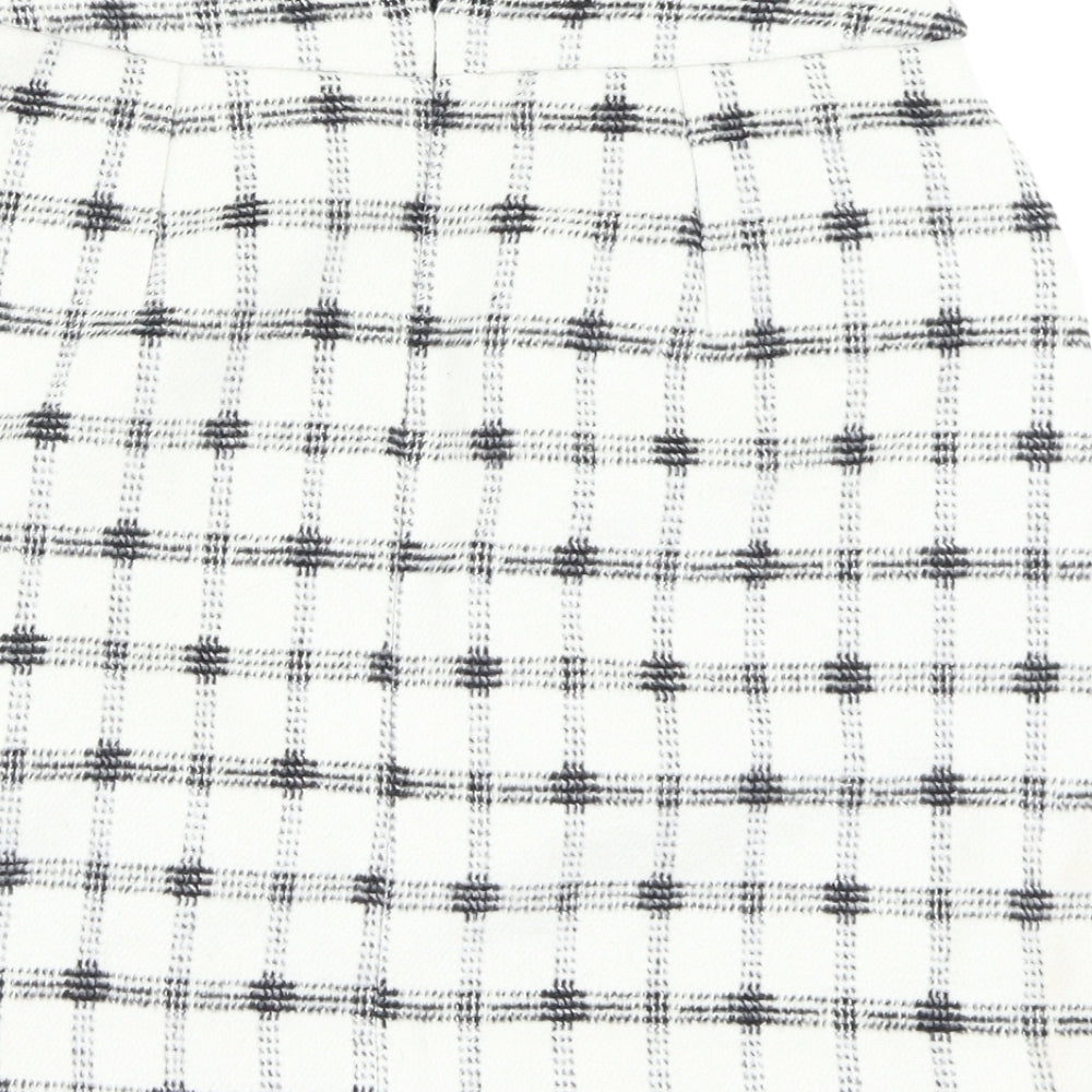 Atmosphere Womens Ivory Check  A-Line Skirt Size 8
