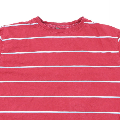 George Mens Red Striped   T-Shirt Size XL