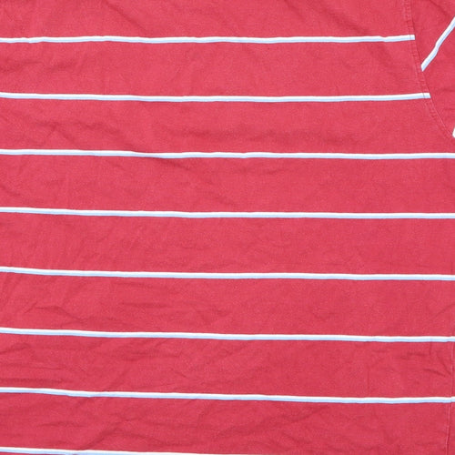 George Mens Red Striped   T-Shirt Size XL