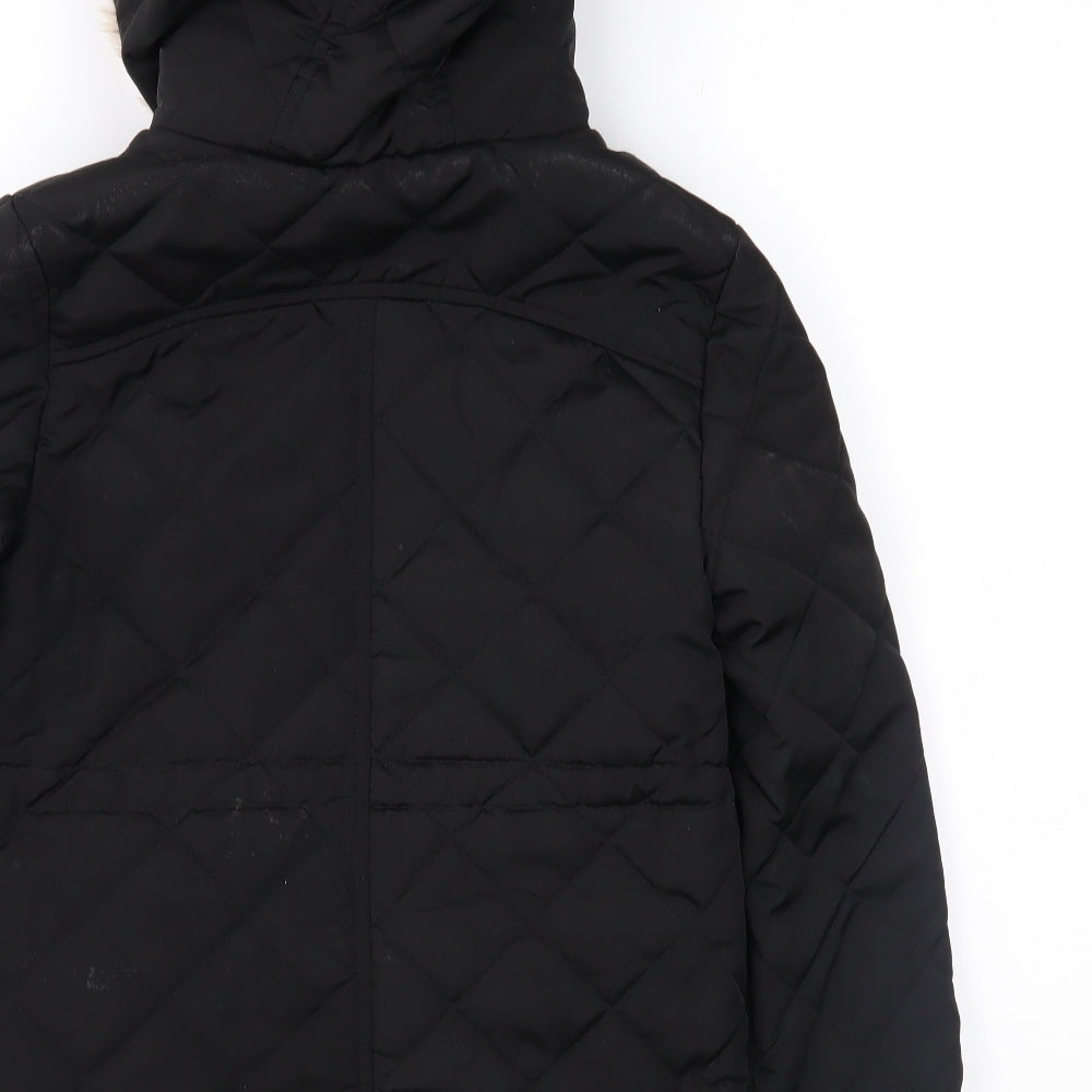 Firetrap Girls Black   Parka Coat Size 6-7 Years