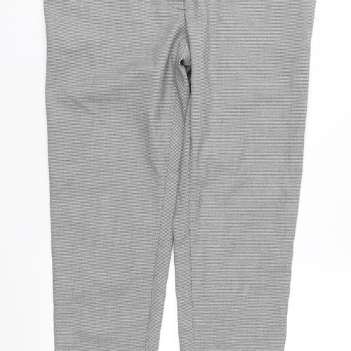 Warehouse Womens Black Geometric  Trousers  Size 12 L28 in