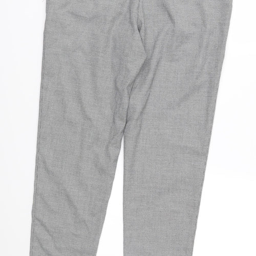 Warehouse Womens Black Geometric  Trousers  Size 12 L28 in
