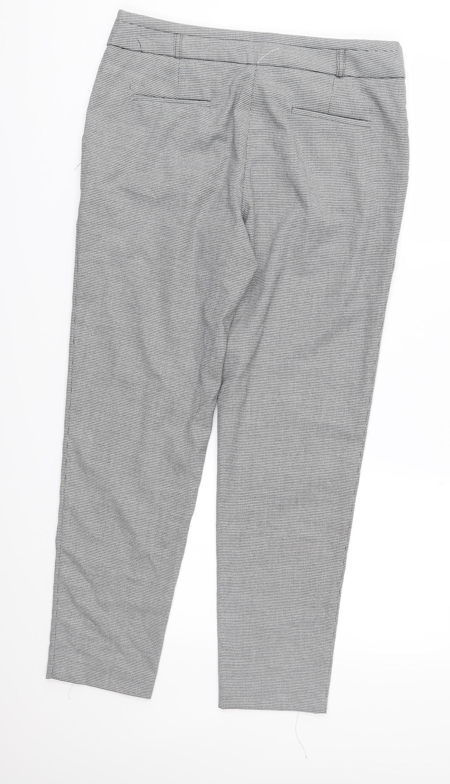 Warehouse Womens Black Geometric  Trousers  Size 12 L28 in
