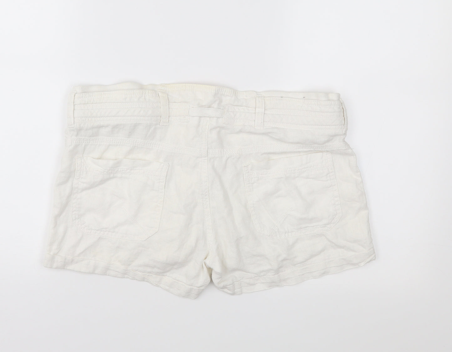 New Look Womens White   Hot Pants Shorts Size 12