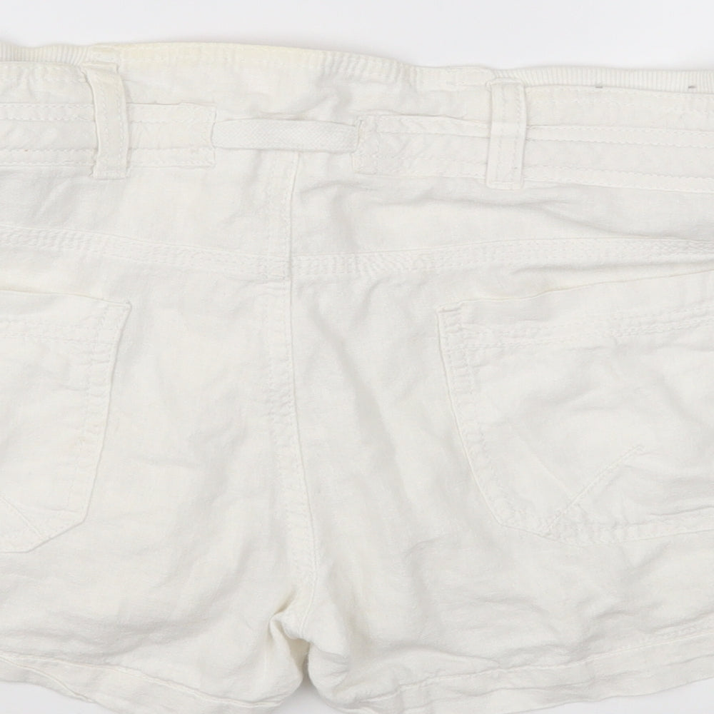New Look Womens White   Hot Pants Shorts Size 12
