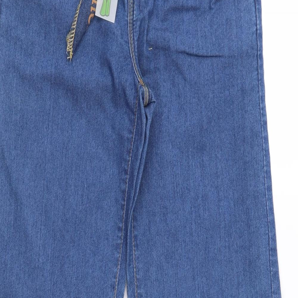 Falmer Womens Blue  Denim Flared Jeans Size 10 L33 in
