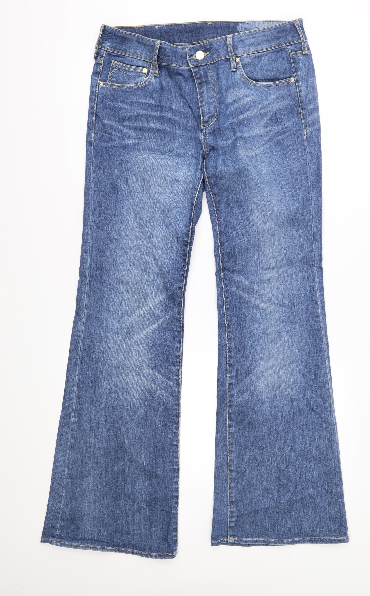H&M Mens Blue  Denim Flared Jeans Size 30 in L32 in