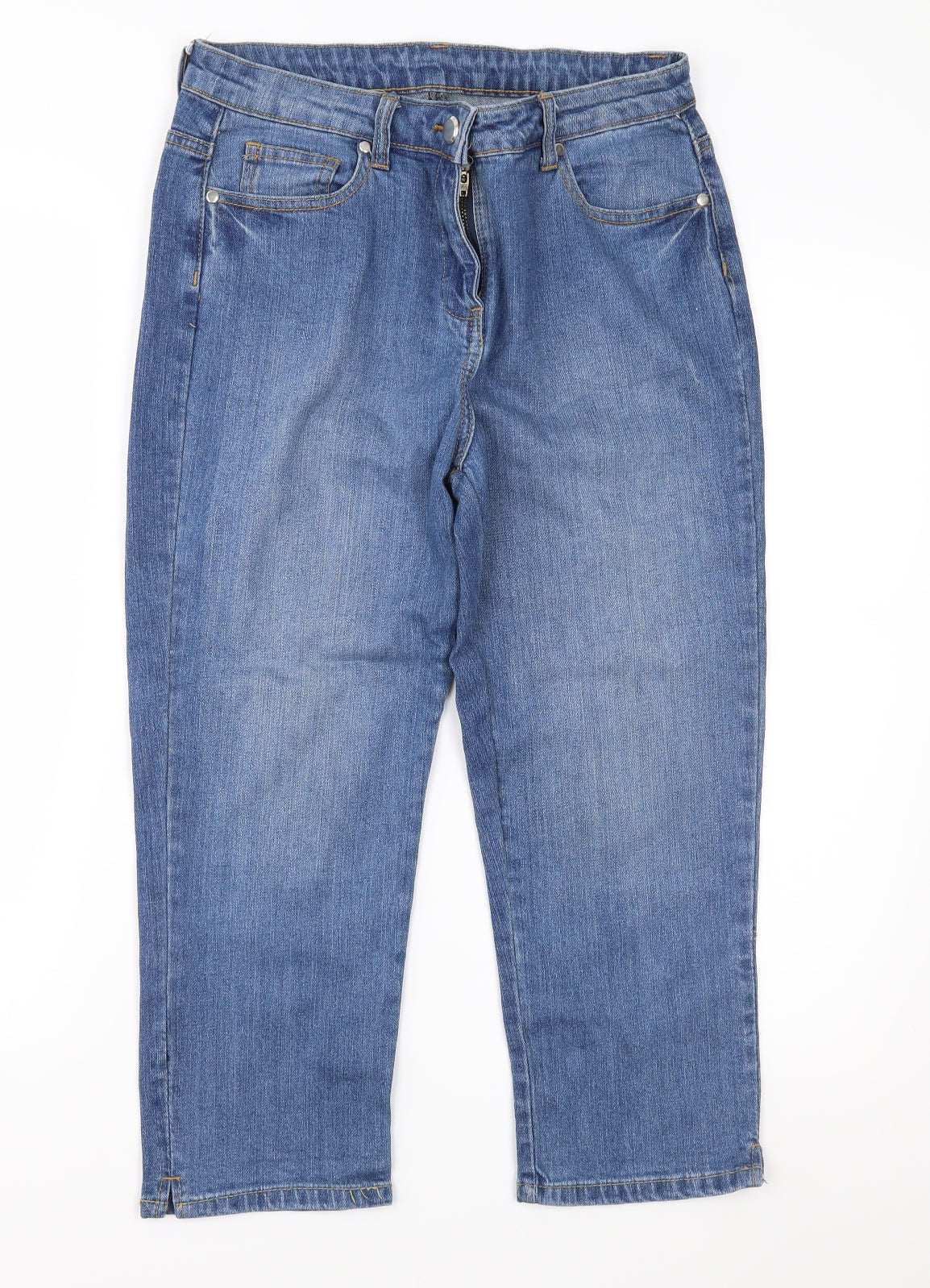 Matalan Womens Blue  Denim Cropped Jeans Size 12 L21 in