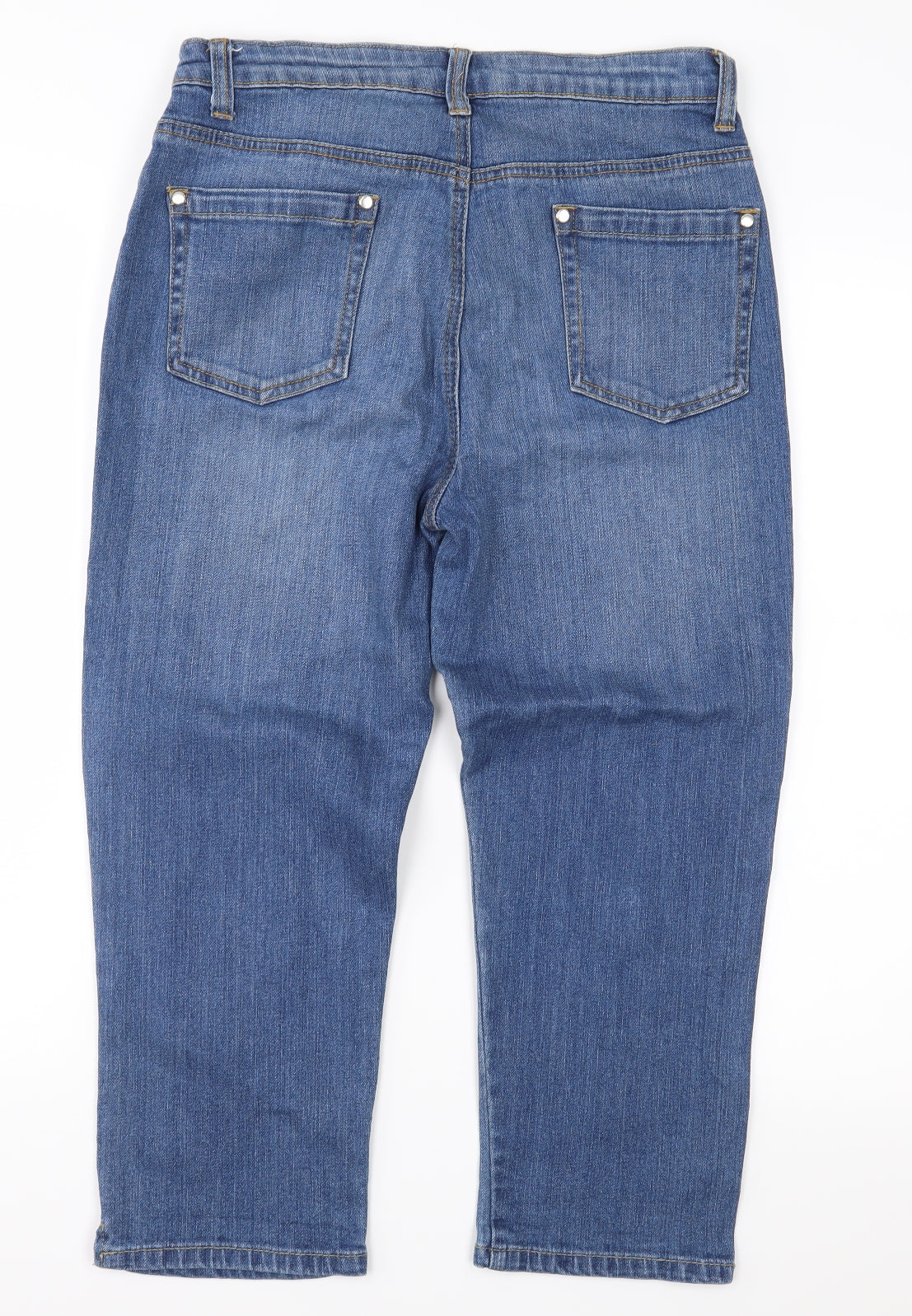 Matalan Womens Blue  Denim Cropped Jeans Size 12 L21 in