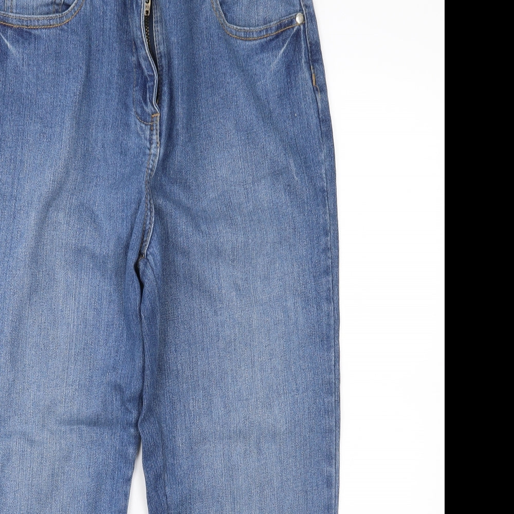 Matalan Womens Blue  Denim Cropped Jeans Size 12 L21 in