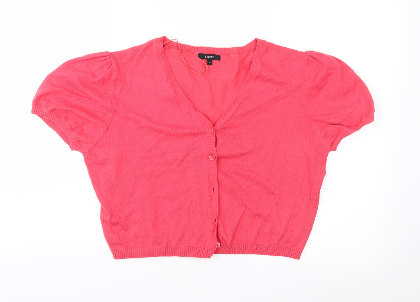 Papaya Womens Pink  Knit Cardigan Jumper Size 18