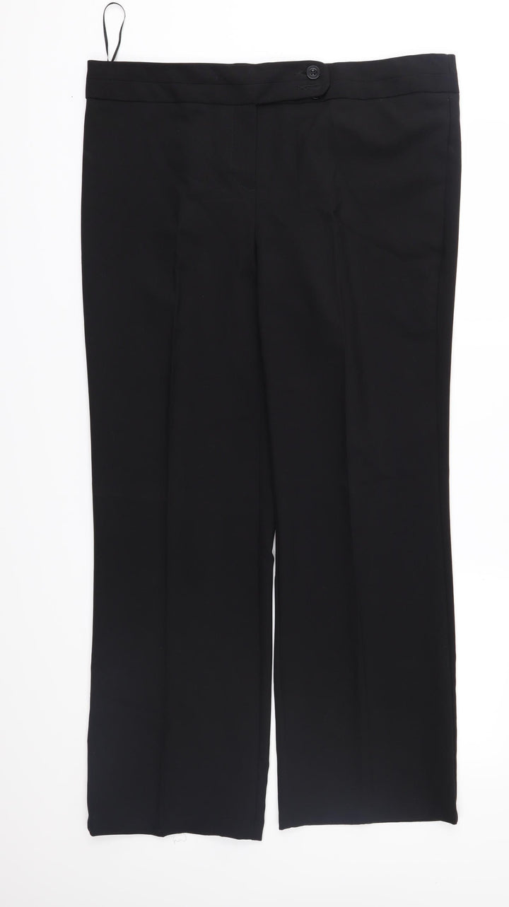 George Womens Black Trousers Size 16 L30 in