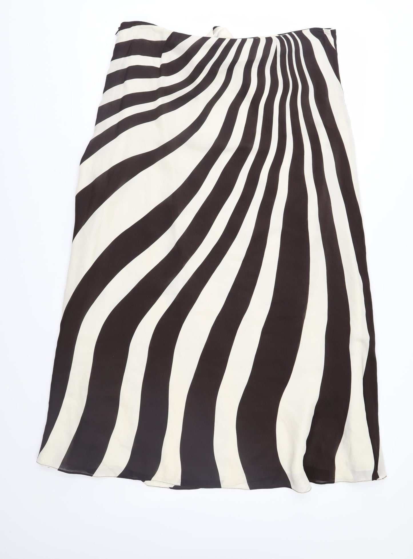 Jaeger Womens Brown Geometric  A-Line Skirt Size 14