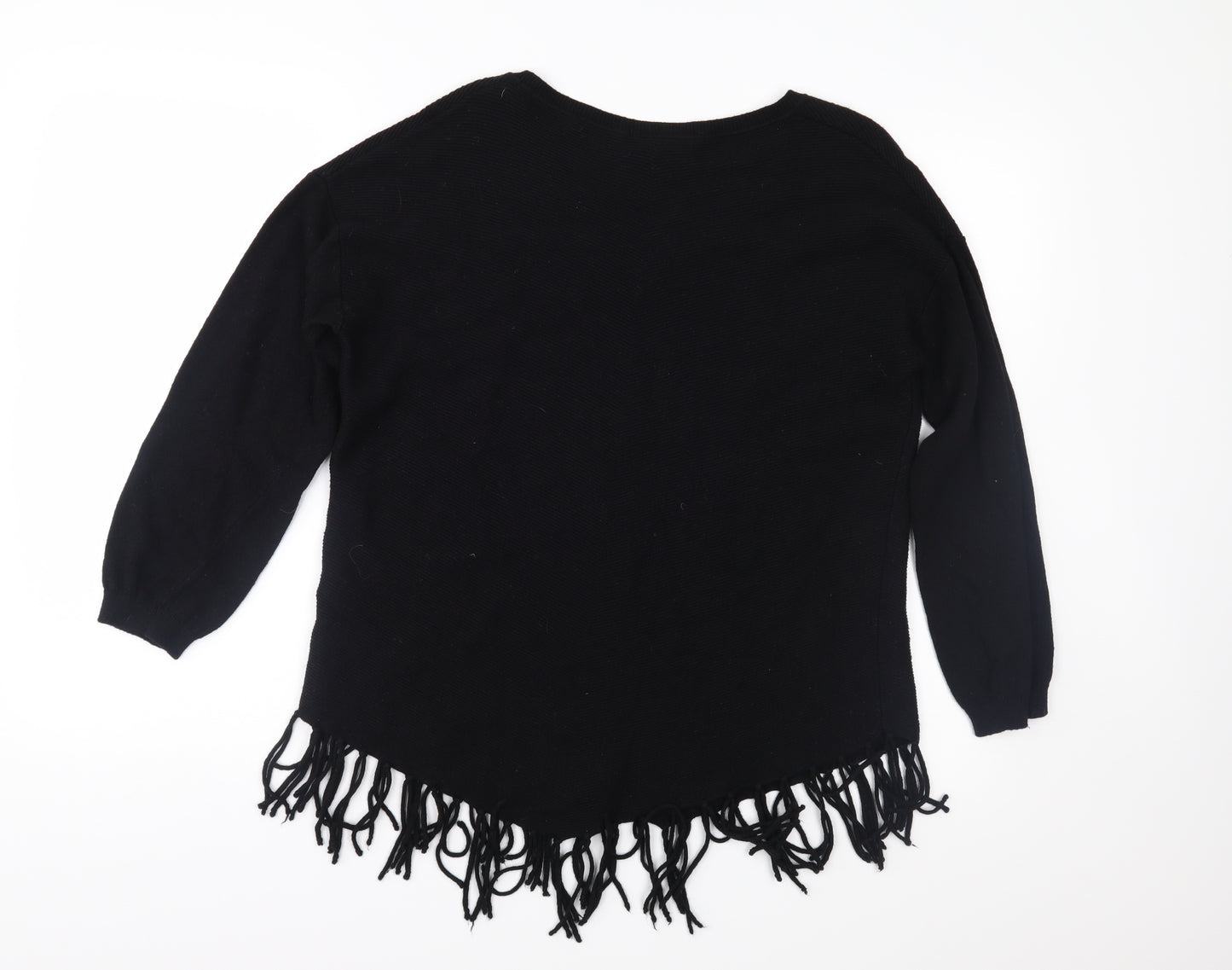 Wallis Womens Black  Knit Pullover Jumper Size M