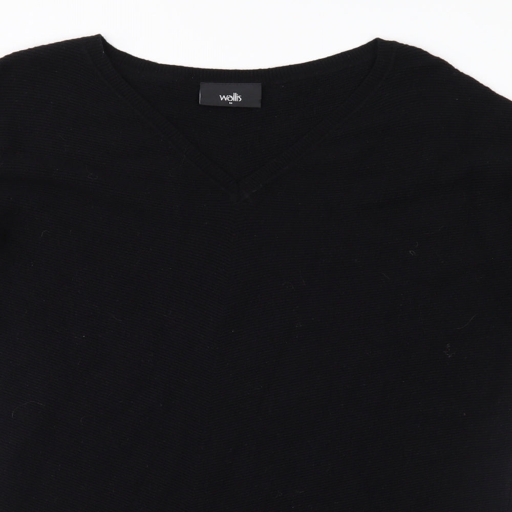 Wallis Womens Black  Knit Pullover Jumper Size M