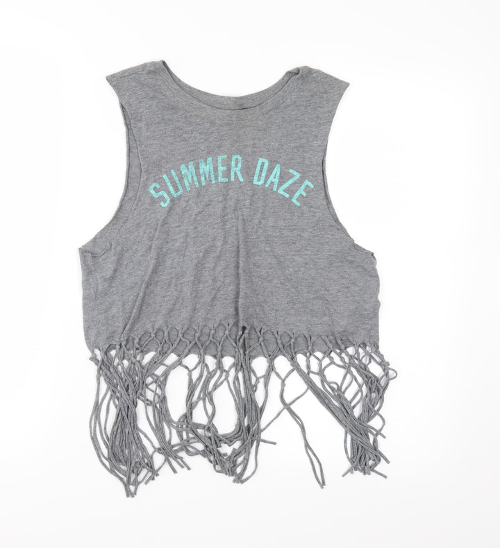 Hollister Womens Grey  Jersey Basic Tank Size S