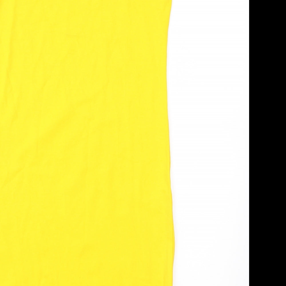 Divided Womens Yellow  Jersey Slip Dress  Size M