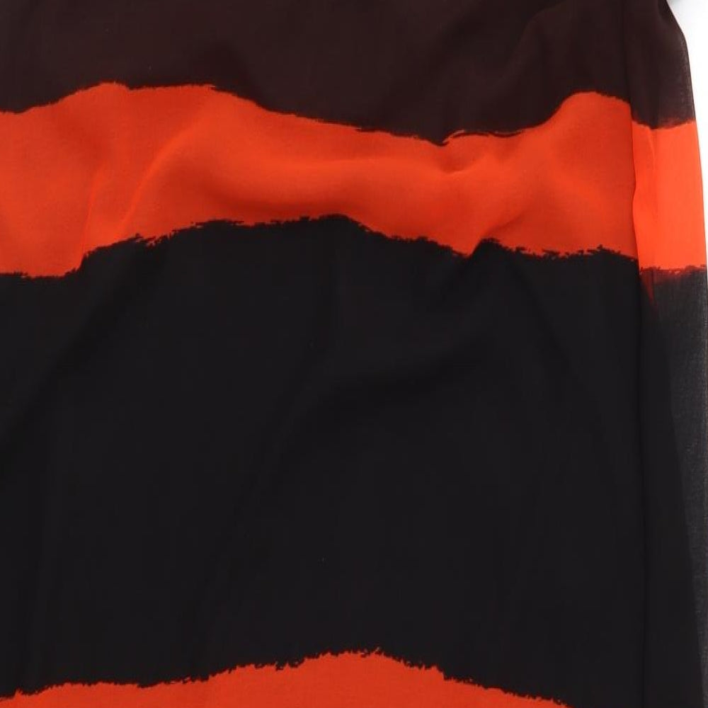 Phase Eight Womens Brown Striped Chiffon Maxi  Size 14