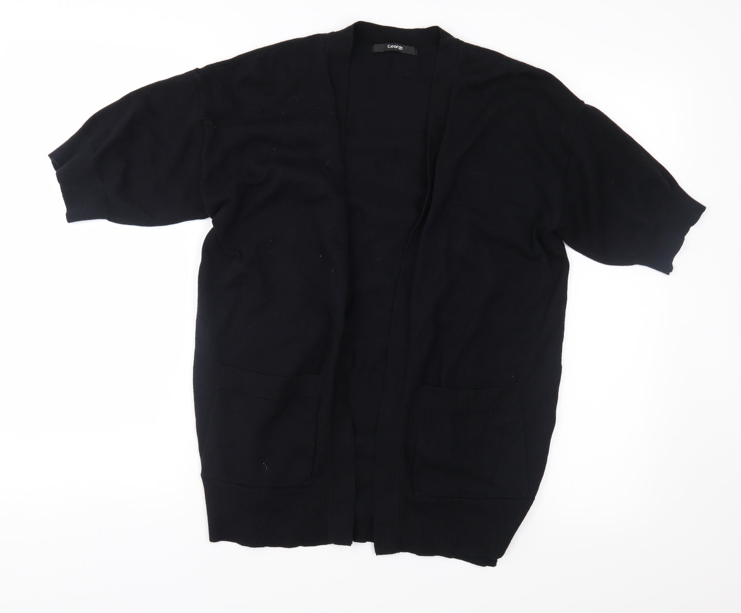 George Womens Black  Knit Cardigan Jumper Size 12