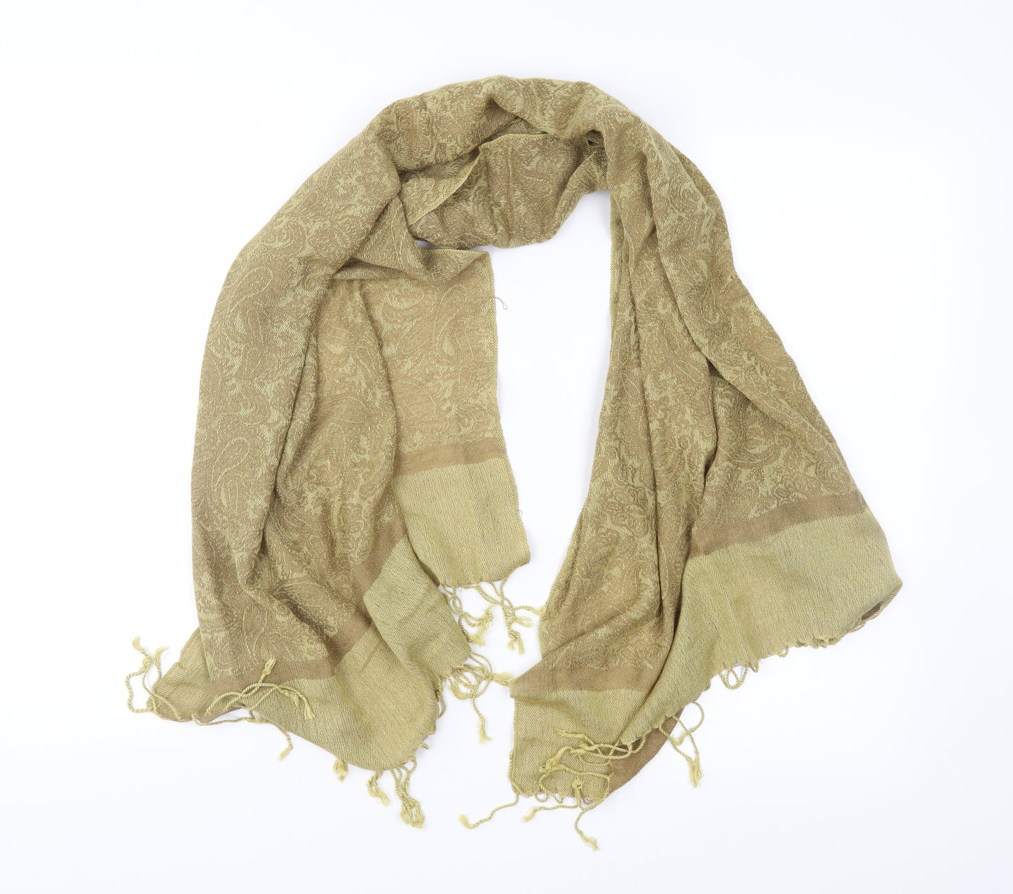 Preworn Womens Green Paisley   Shawl/Wrap
