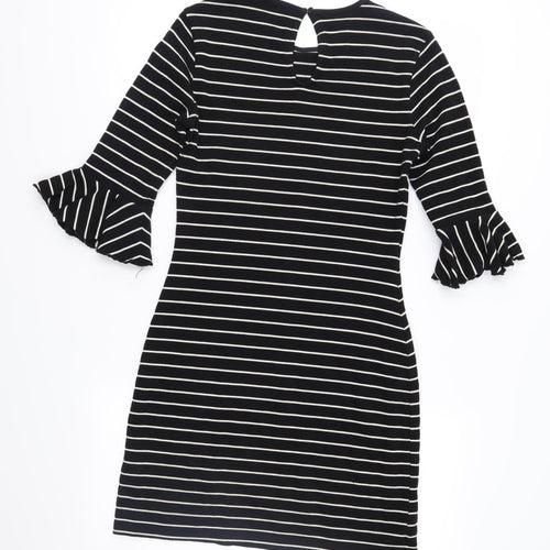 Marks and Spencer Womens Black Striped  Shift  Size 8