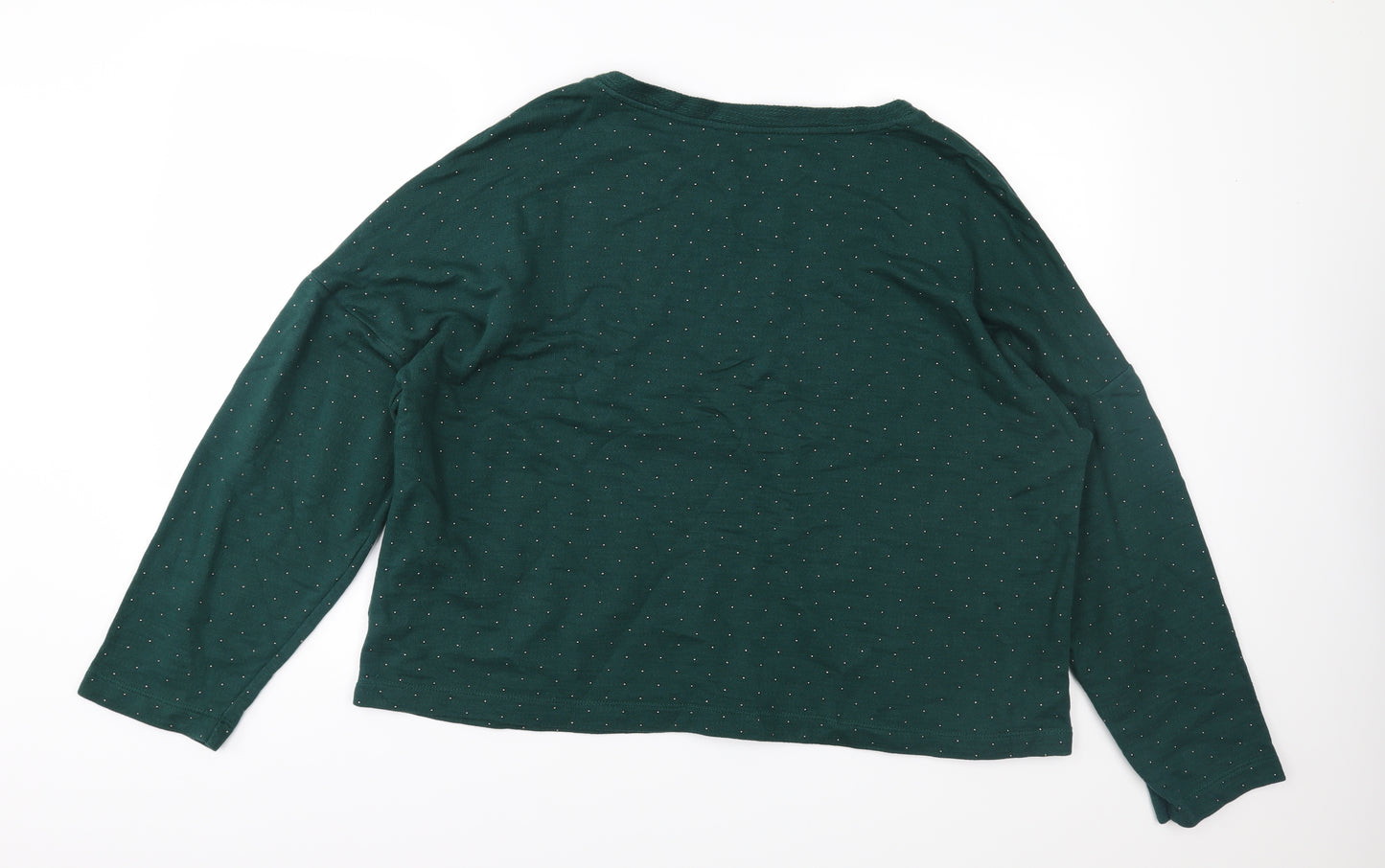 NEXT Womens Green Polka Dot  Pullover Sweatshirt Size 20