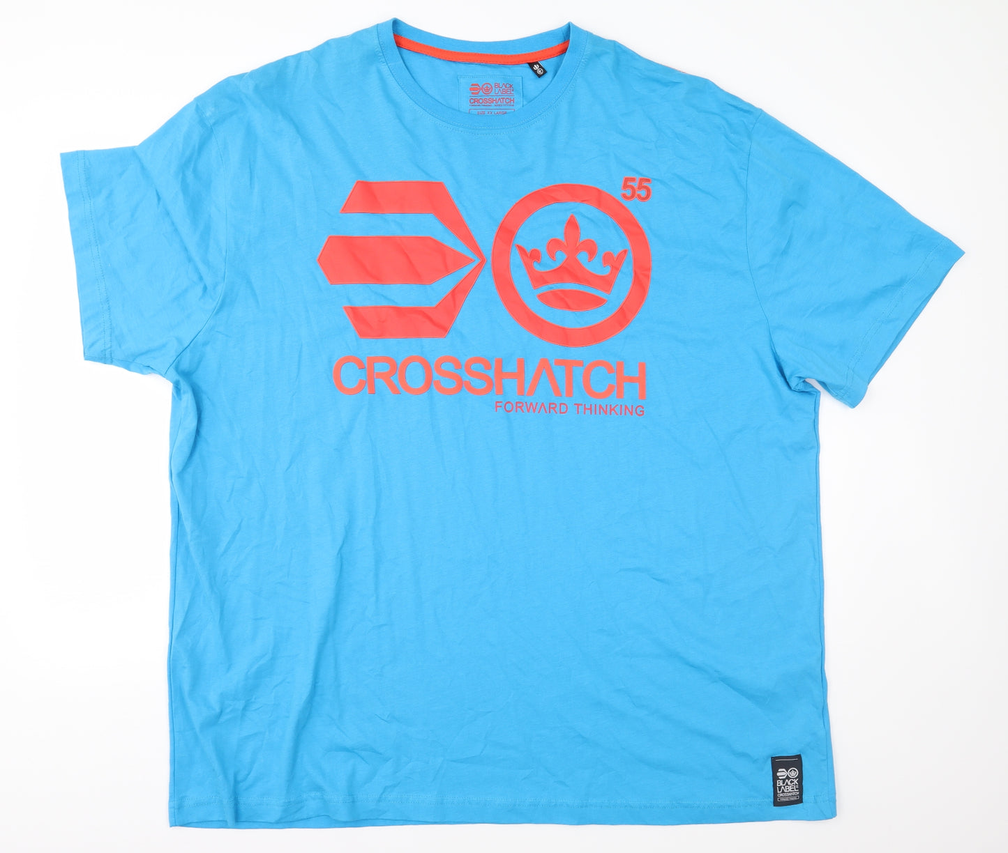Crosshatch Mens Blue  Jersey  T-Shirt Size 2XL