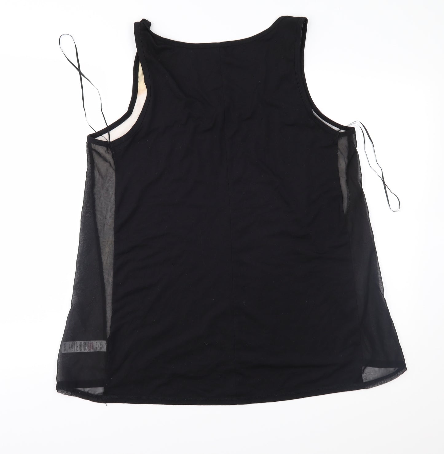 George Womens Grey Floral Jersey Basic Blouse Size 16