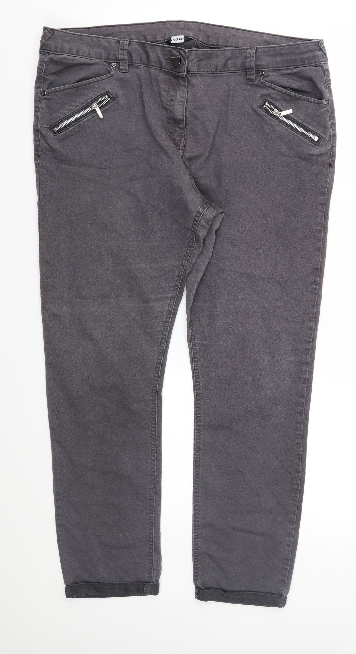 George Womens Grey  Denim Skinny Jeans Size 20 L27 in