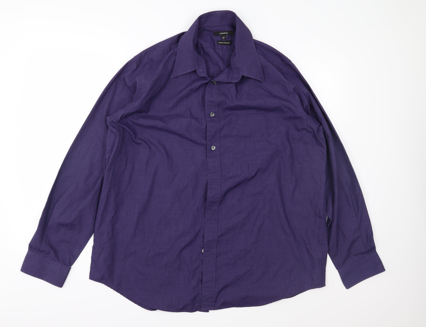 George Mens Purple    Button-Up Size 16.5