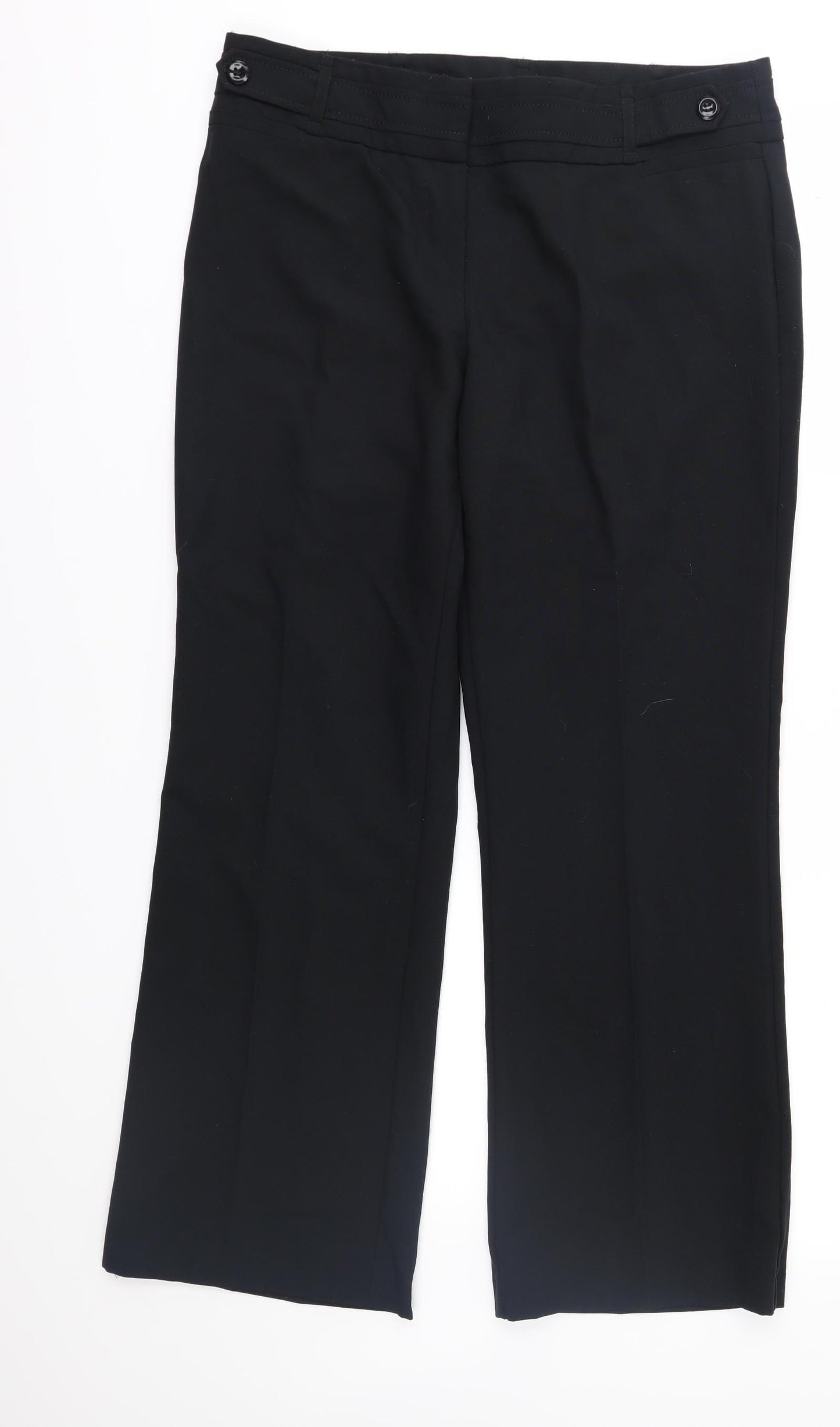 Dunnes Stores Womens Black   Trousers  Size 12 L28 in
