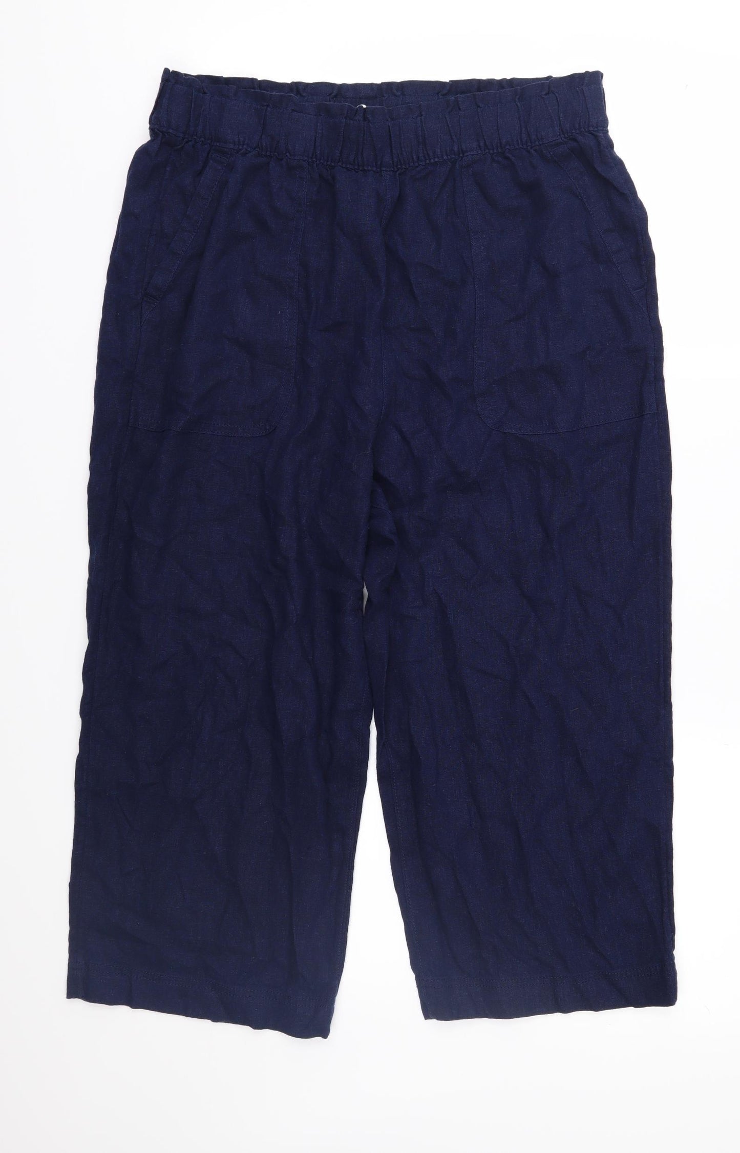 TU Womens Blue   Cropped Trousers Size 14 L21 in