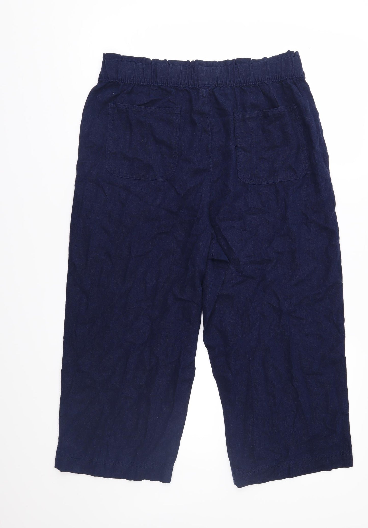 TU Womens Blue   Cropped Trousers Size 14 L21 in
