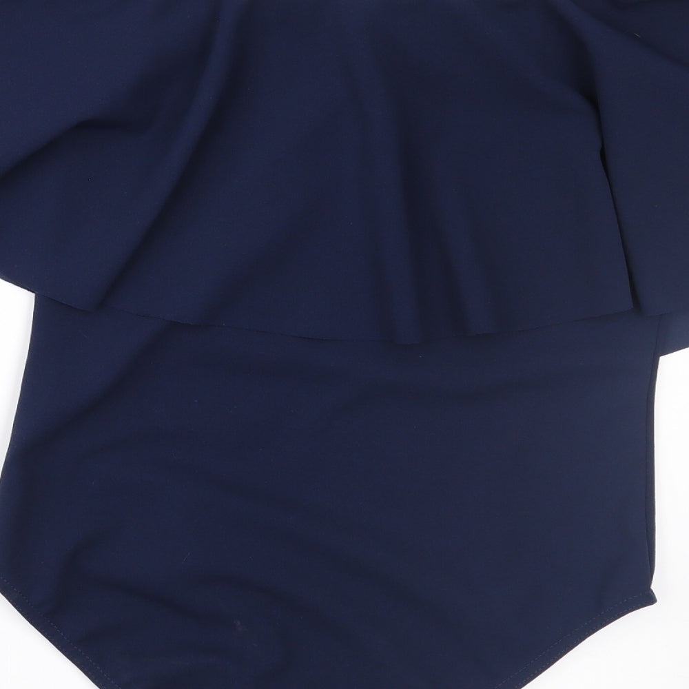 Missi Womens Blue   Basic Blouse Size 10