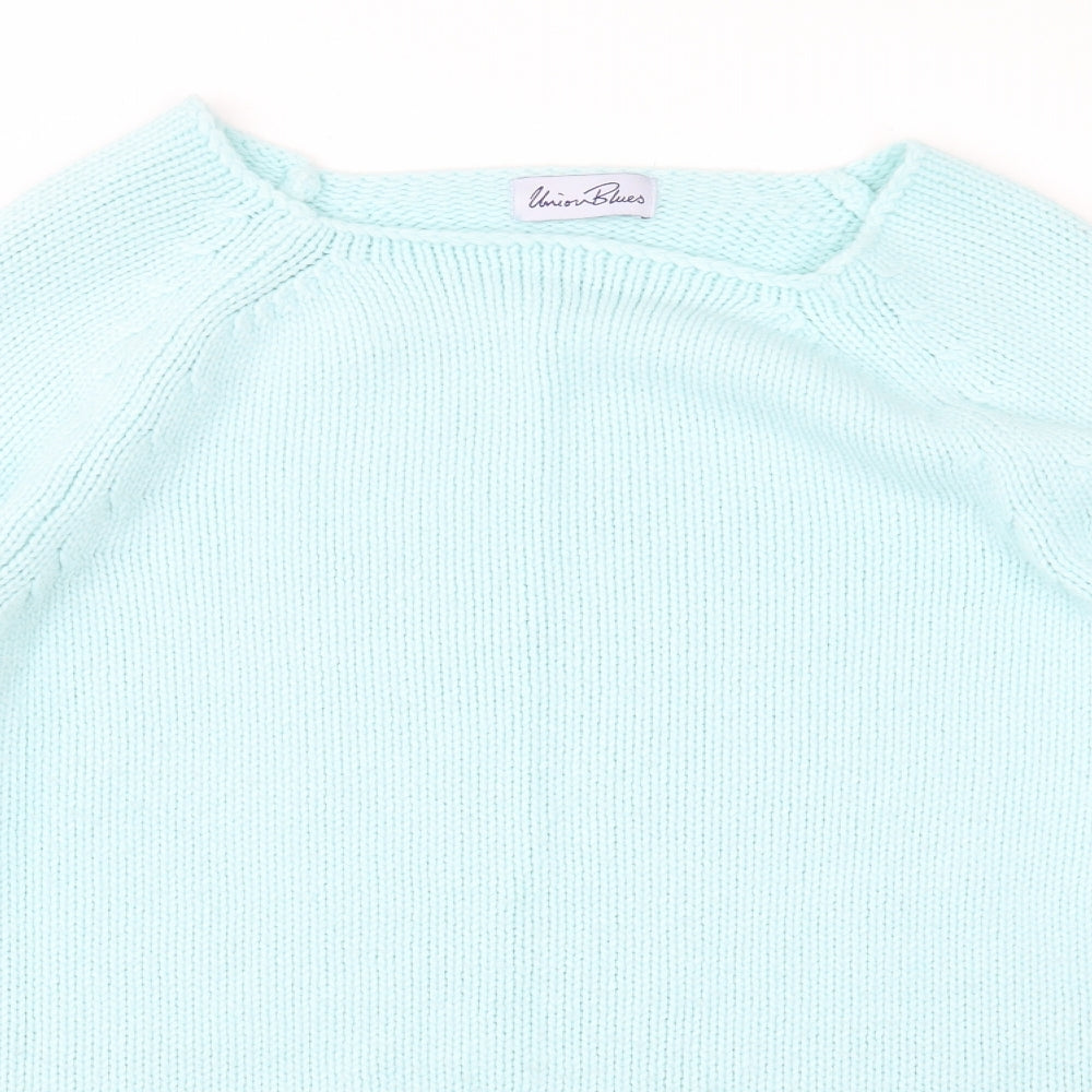 Union Blues Womens Green  Knit Pullover Jumper Size 12