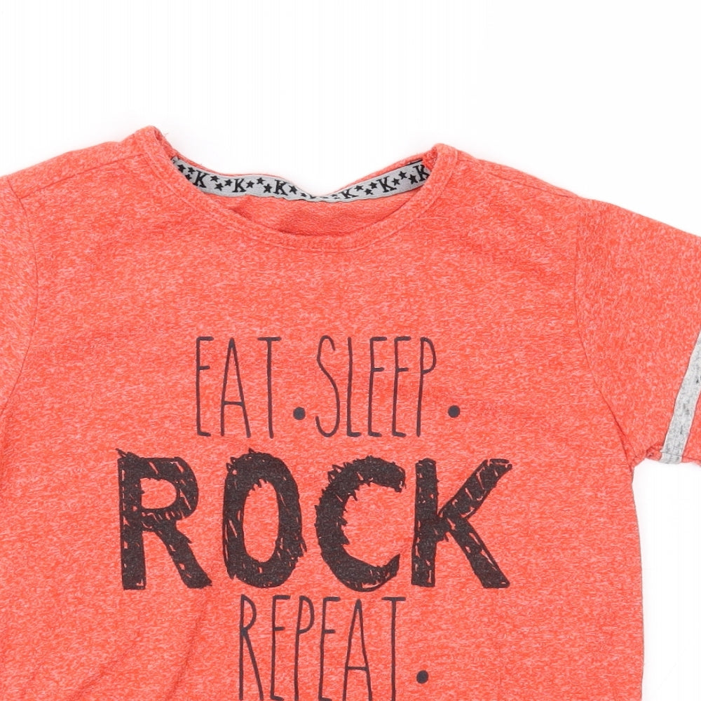 Mothercare Boys Orange  Jersey Basic T-Shirt Size 5-6 Years
