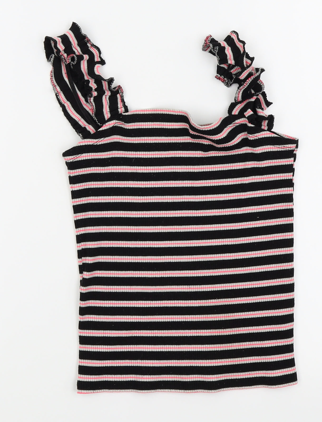 Primark Girls Black Striped  Camisole Tank Size 14-15 Years