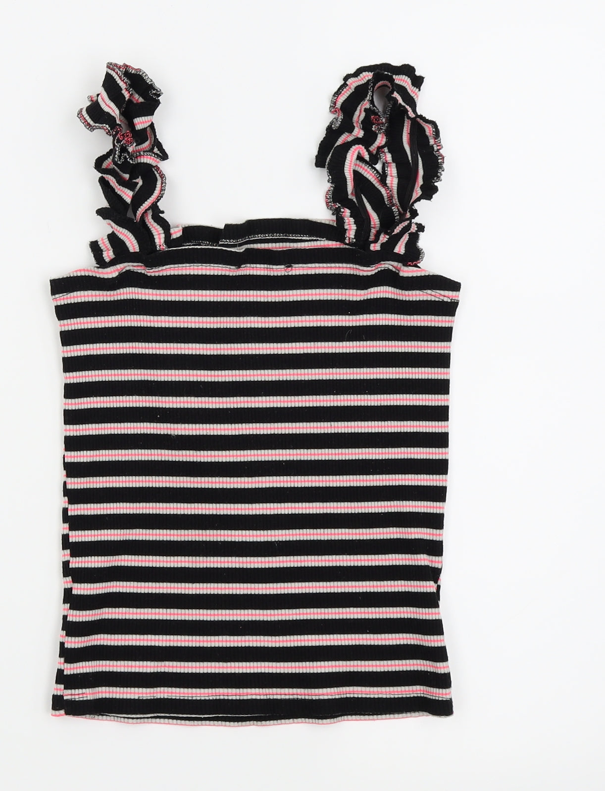 Primark Girls Black Striped  Camisole Tank Size 14-15 Years