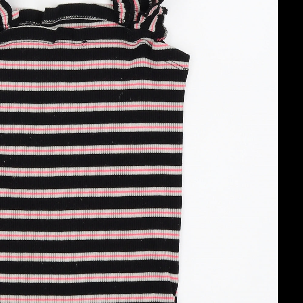 Primark Girls Black Striped  Camisole Tank Size 14-15 Years