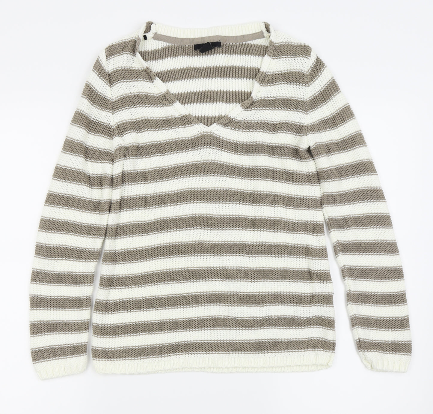 H&M Womens White Polka Dot  Pullover Jumper Size S